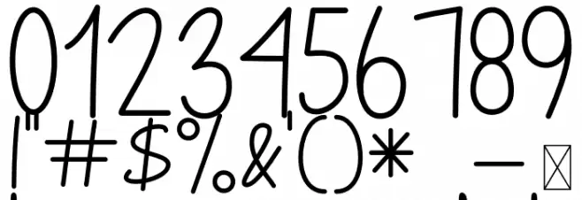 Cuties Font OTHER CHARS