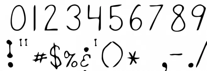 CutiesHand Font OTHER CHARS