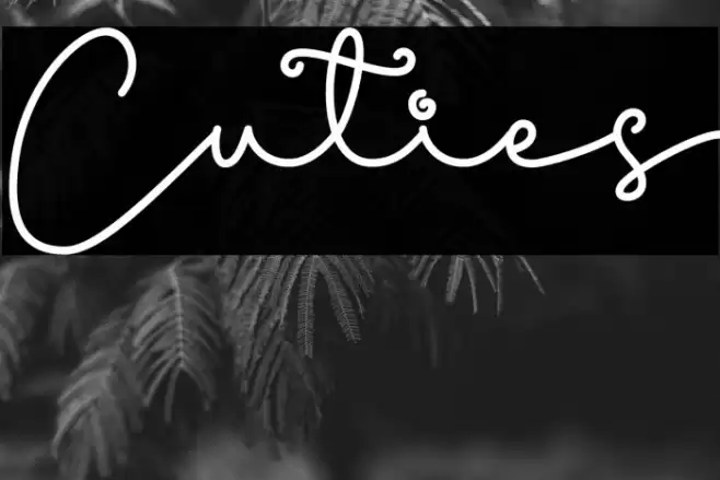 Cuties Font examples