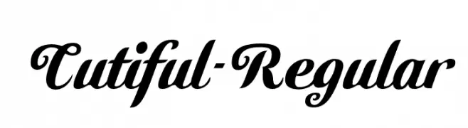 Cutiful-Regular  Frei Schriftart Herunterladen