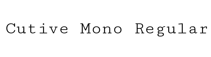 Cutive Mono Regular  Fuentes Gratis Descargar