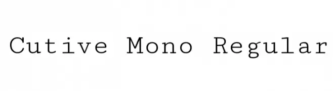 Cutive Mono Regular  les polices de caractères gratuit tlcharger
