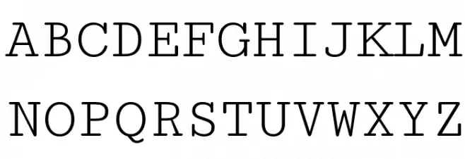 Cutive Mono Regular Schriftart Groß