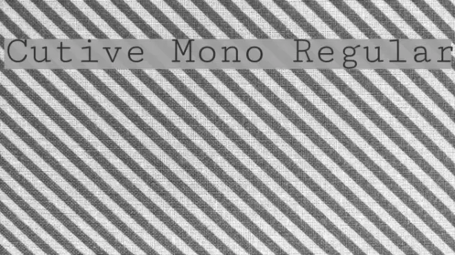 Cutive Mono Regular Font examples