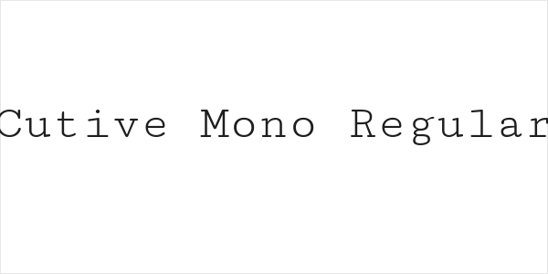 Cutive Mono Regular Logo