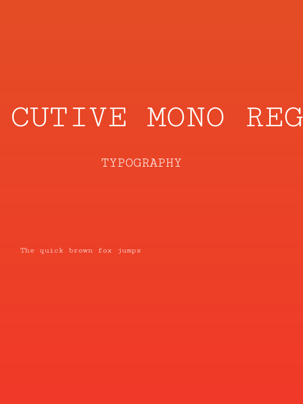 Cutive Mono Regular Poster