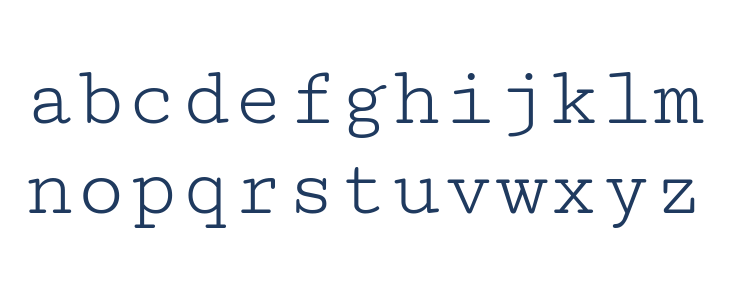 Cutive Mono Regular Lowercase