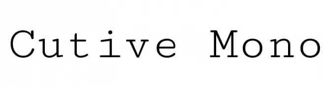 Cutive Mono  Fuentes Gratis Descargar