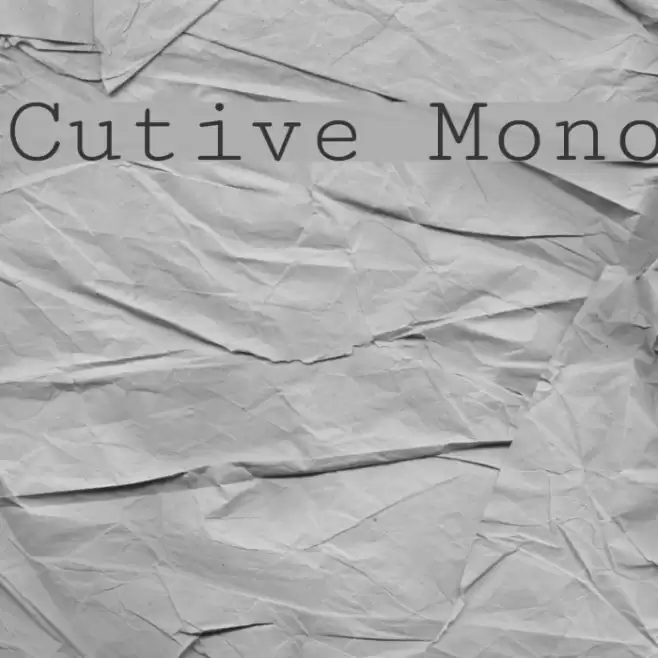 Cutive Mono Font examples