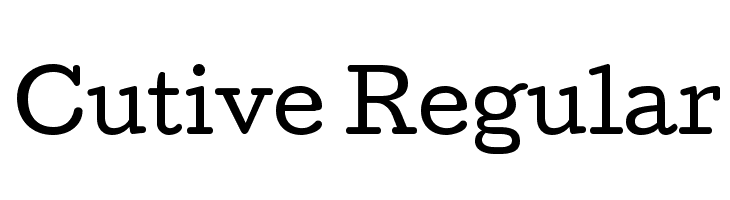 Cutive Regular Font