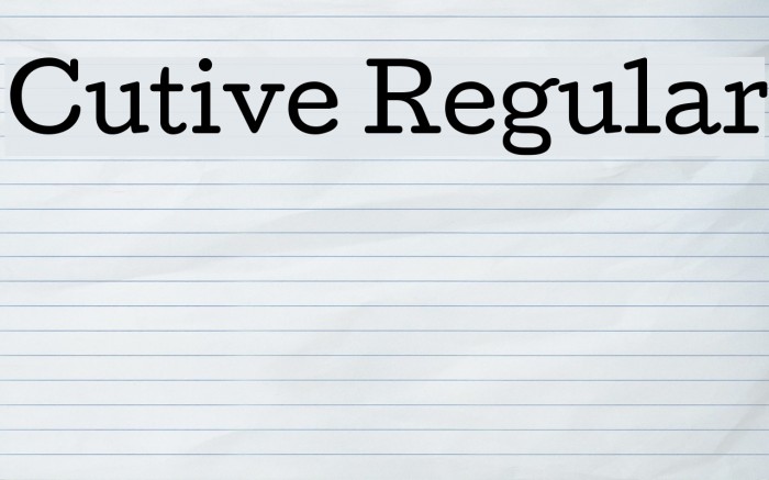 Cutive Regular Example 1