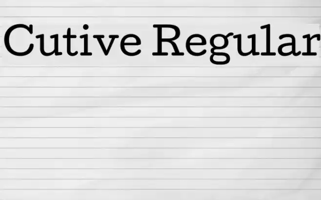 Cutive Regular Font examples