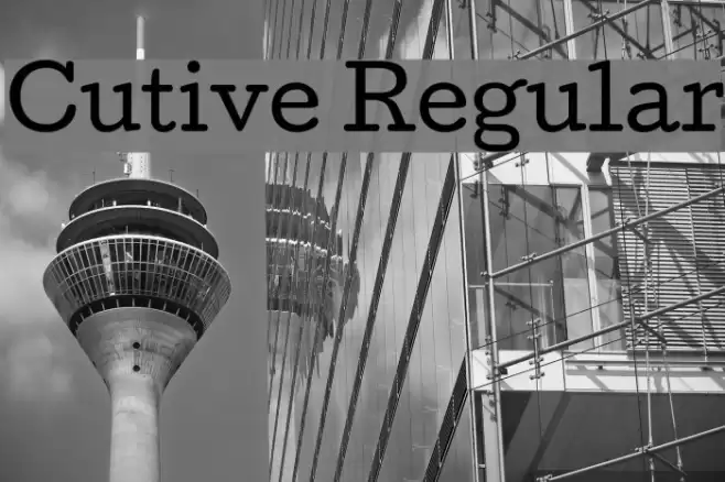 Cutive Regular Font examples