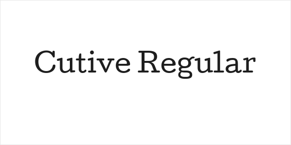 Cutive Regular Logo