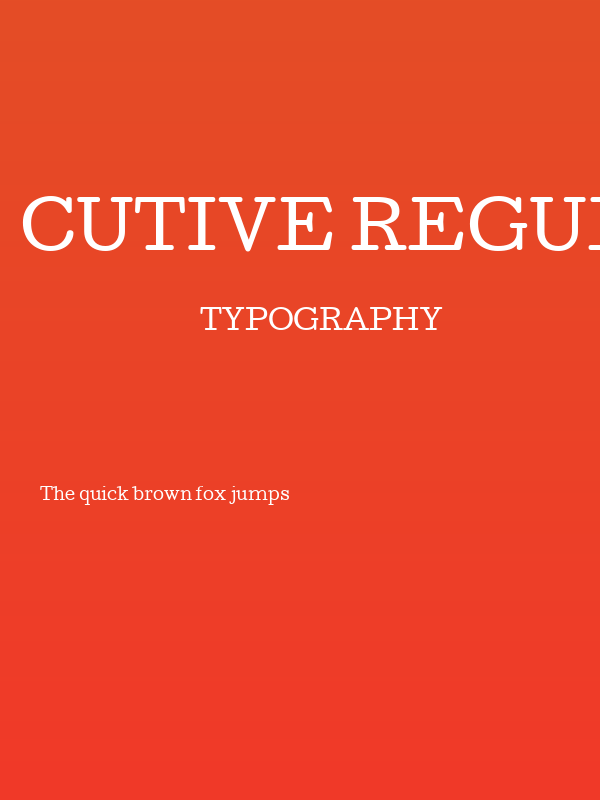 Cutive Regular Poster