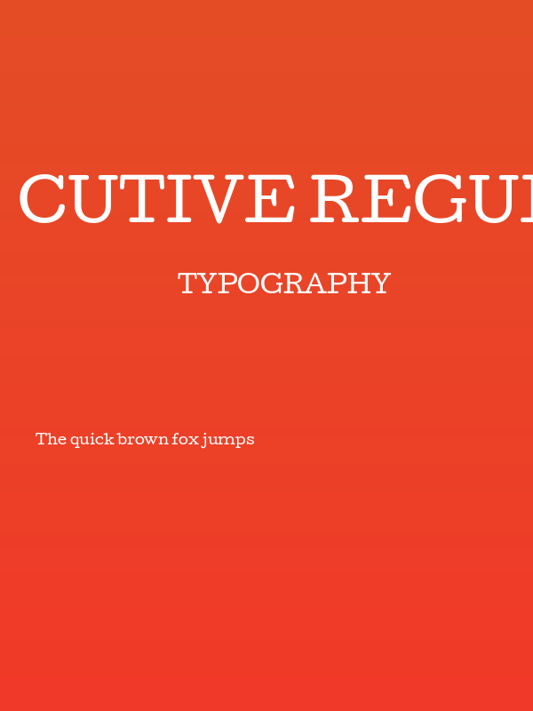 Cutive Regular Poster