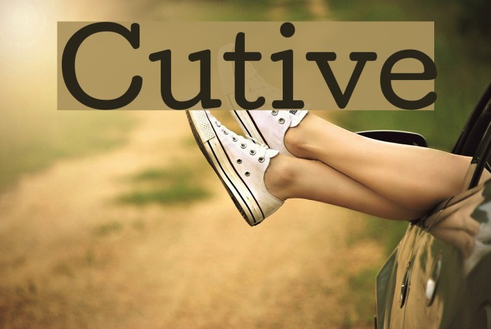 Cutive Schriftart examples