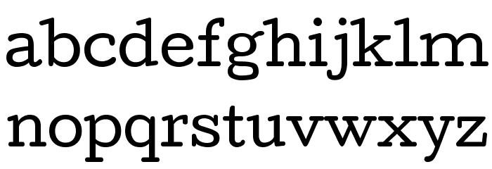Cutive Schriftart Kleinbuchstaben