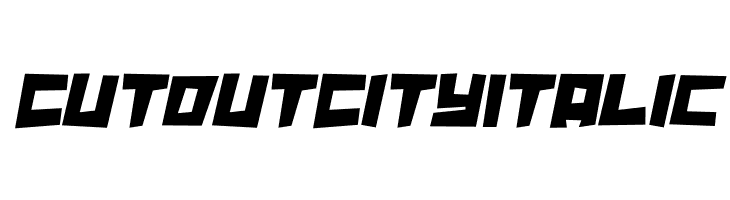 Cutout City Italic  Frei Schriftart Herunterladen