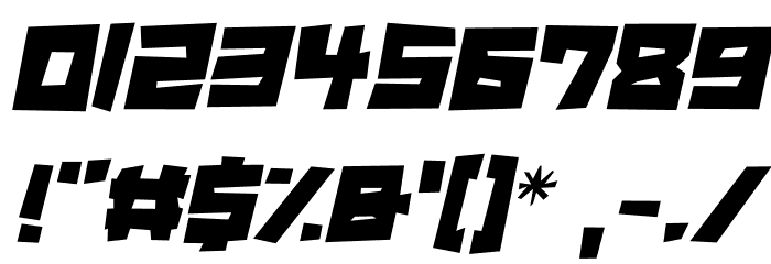 Cutout City Italic Font OTHER CHARS