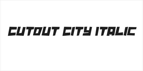 Cutout City Italic Logo