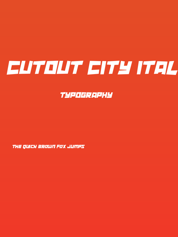 Cutout City Italic Poster