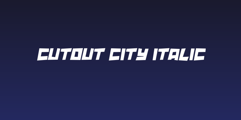 Cutout City Italic Social Header