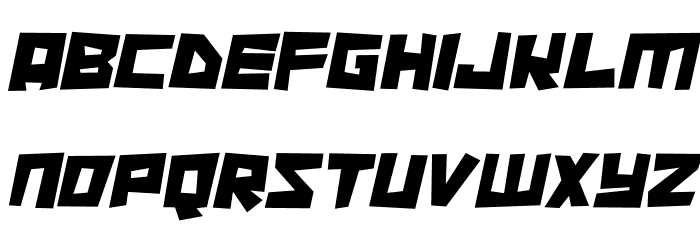 Cutout City Italic Font LOWERCASE