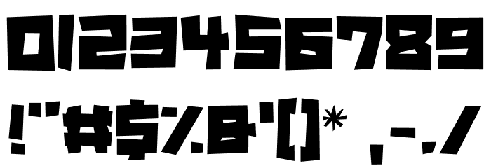 Cutout City Font OTHER CHARS