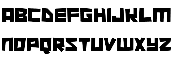 Cutout City Font LOWERCASE