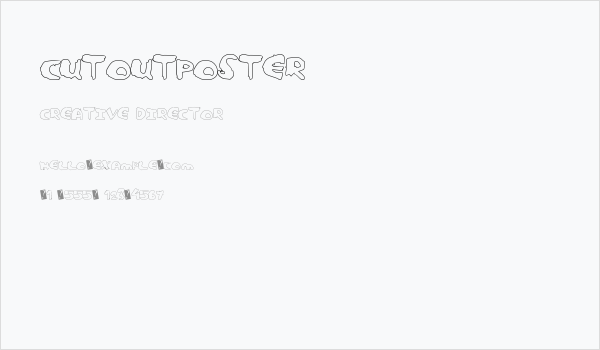 CutoutPoster Business Card