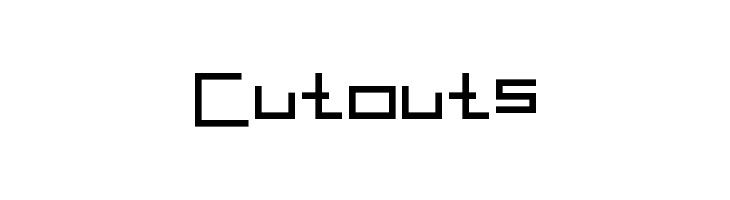 Cutouts  フリーフォントのダウンロード