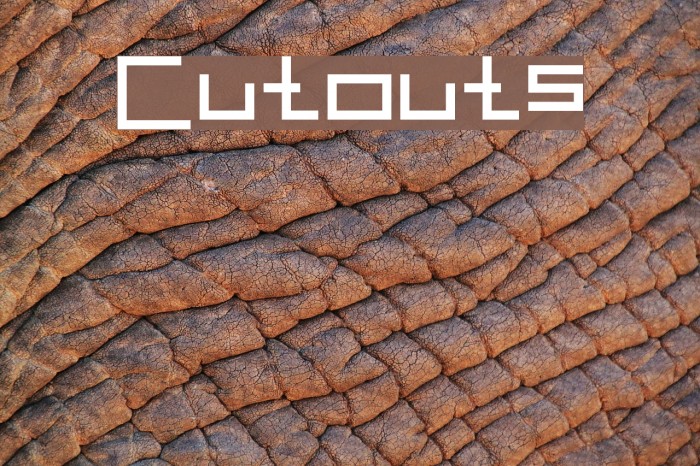 Cutouts Font examples