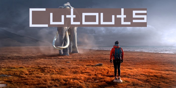 Cutouts Font examples