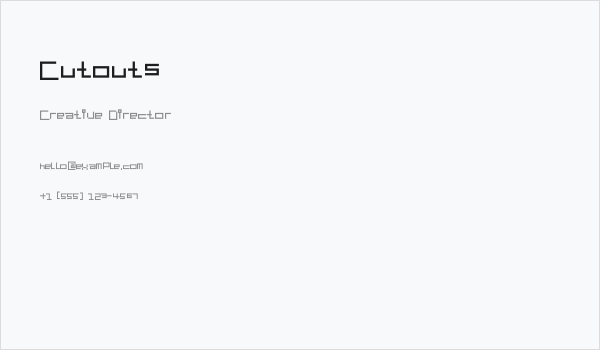 Cutouts Business Card