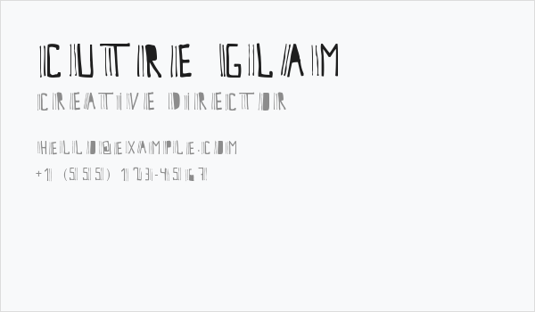 Cutre Glam Business Card