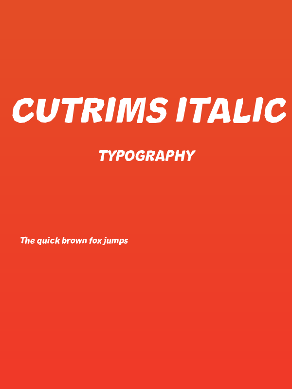 Cutrims Italic Poster