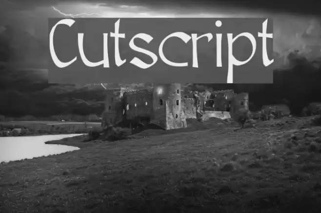 Cutscript Font examples