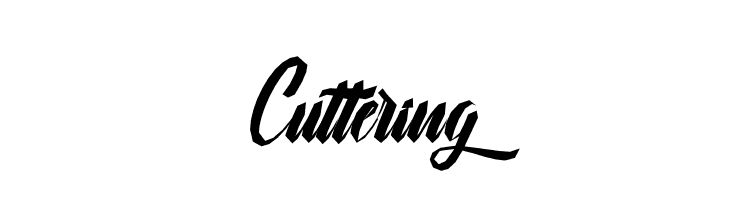 Cuttering  フリーフォントのダウンロード