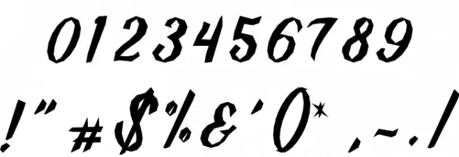 Cuttering Font OTHER CHARS