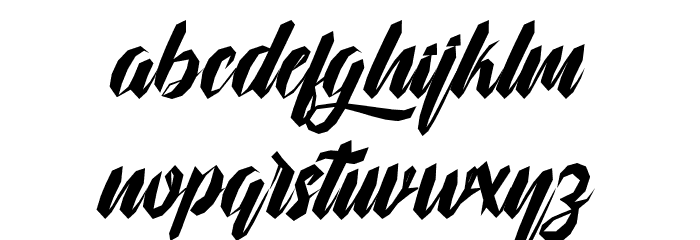 Cuttering Font LOWERCASE