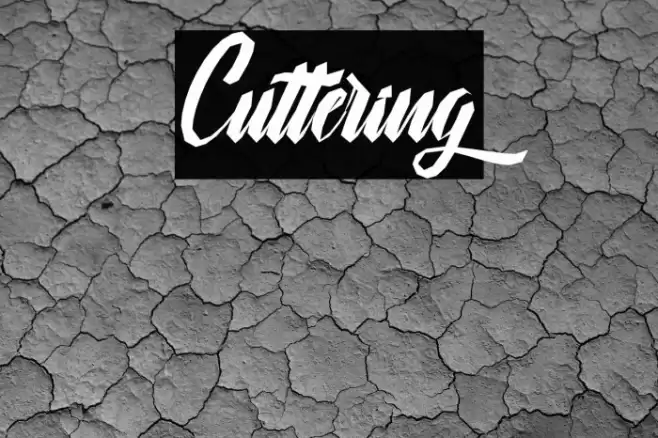 Cuttering Font examples