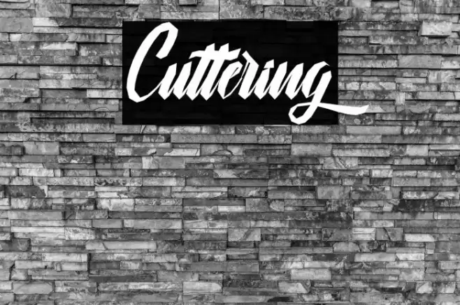 Cuttering Font examples