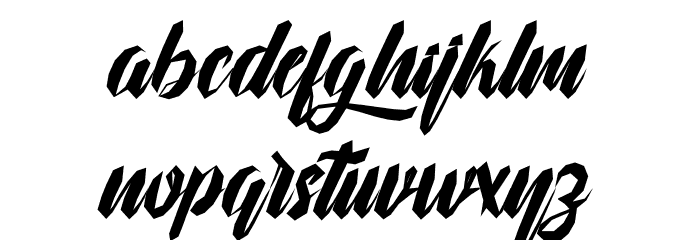Cuttering Font LOWERCASE