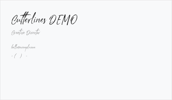 Cutterlines DEMO Business Card