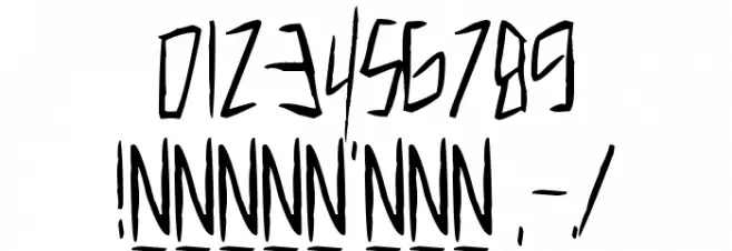 Cutthroat Clawmarks Font Alte caractere