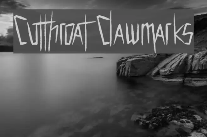 Cutthroat Clawmarks Font examples