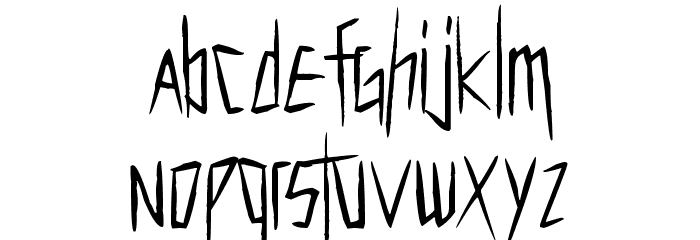 Cutthroat Clawmarks Font Litere mici