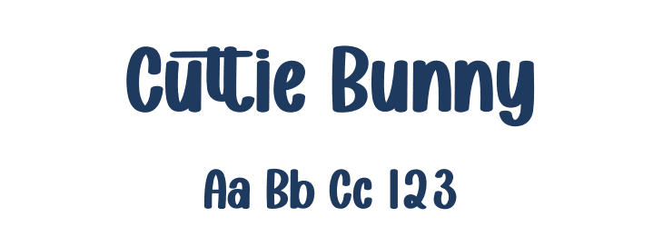 Cuttie Bunny Font Preview