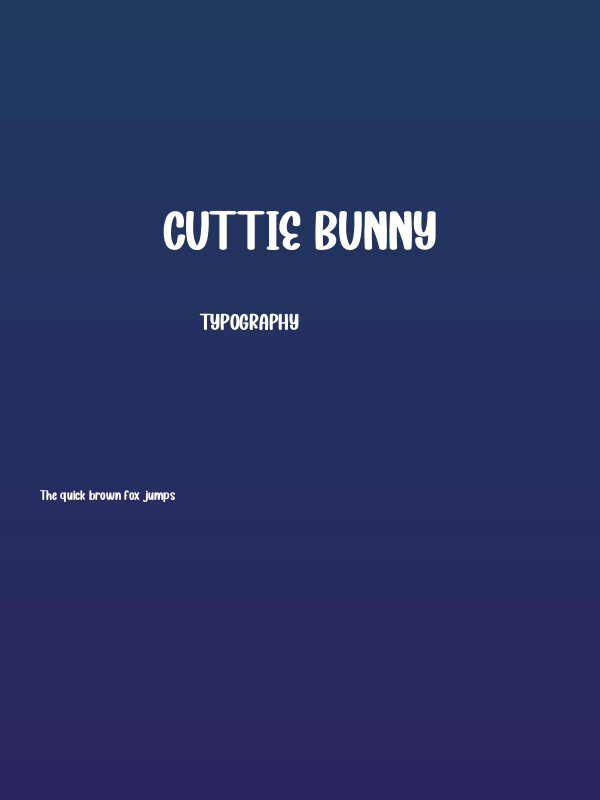 Cuttie Bunny Poster
